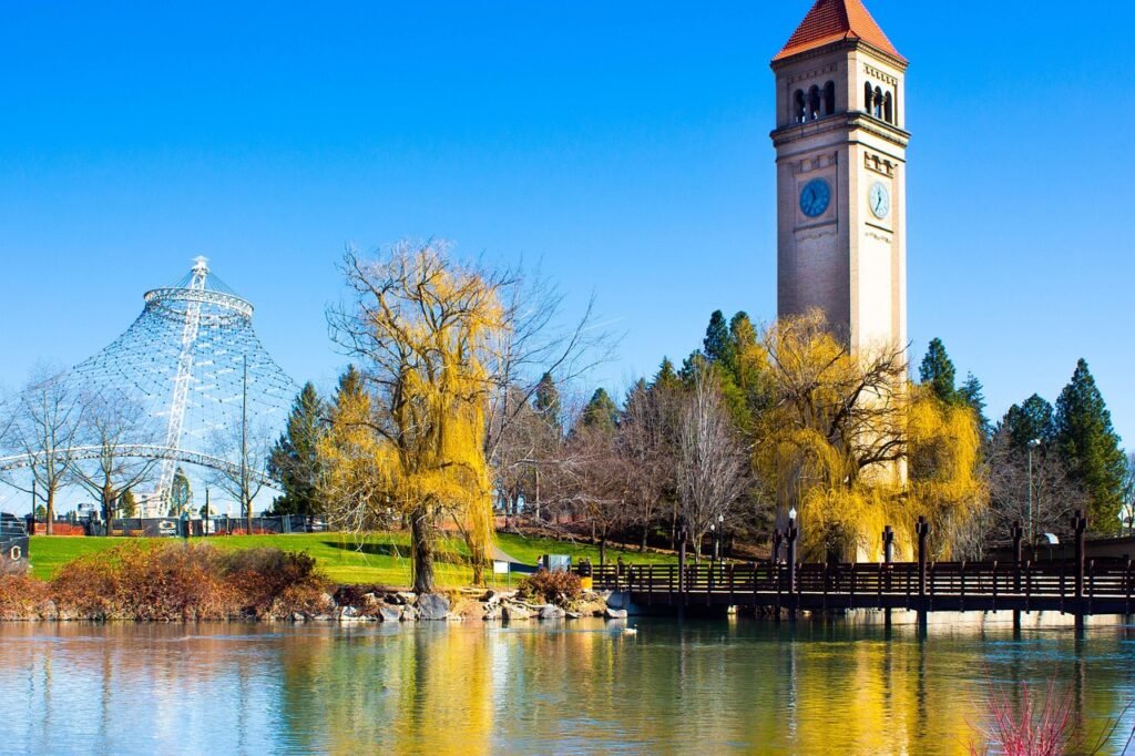 spokane, riverfront park, water, park, riverfront, outdoors, city, architecture, sky, landscape, tourism, river, waterfront, landmark, building, spokane, spokane, spokane, spokane, spokane
